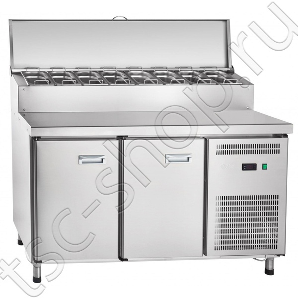 Стол холодильный СХС-70-01П, 2 двери, 2 полки GN-1/1, среднетемпературный для пиццы