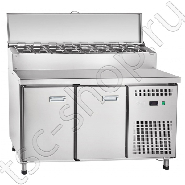 Стол холодильный СХС-80-01П, 2 двери, 2 полки GN-1/1, среднетемпературный для пиццы